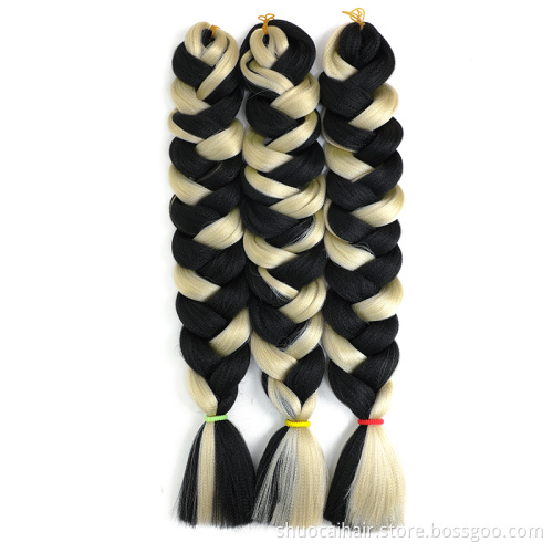 SC Kanekalons Jumbo Braid Hair Ultra Box Braid Hair Extension Synthetic Crochet Braiding Wick Hair X Pression 165g 82 Inches